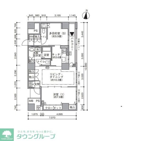 東雲キャナルコートCODAN20号棟の物件間取画像